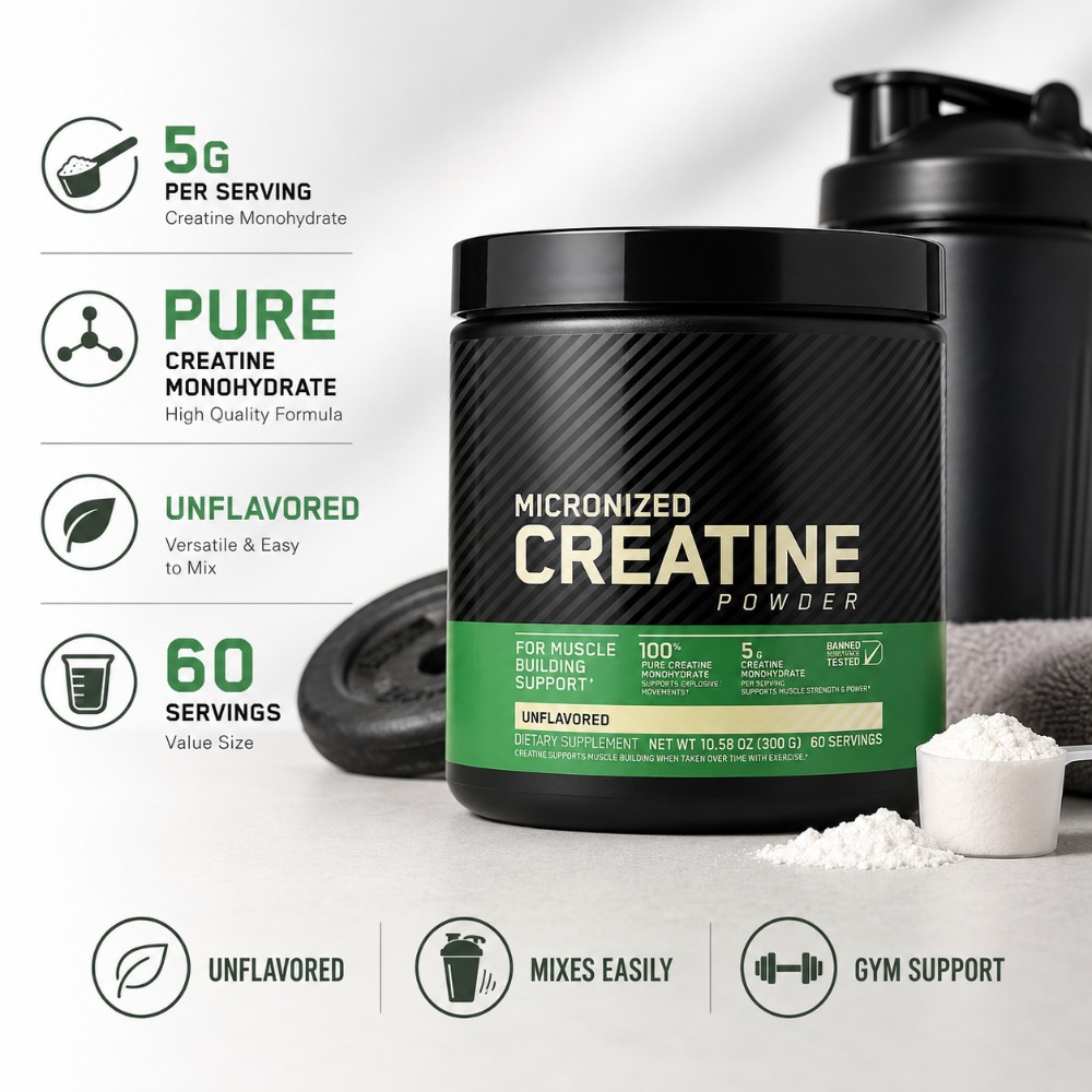 Fitness With Nutrition - Micronized Creatine Powder 300g Unflavored Creatine