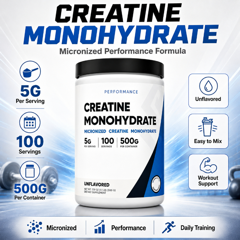Creatine Monohydrate Powder - Creatine Monohydrate Micronized Powder 500G 5000mg