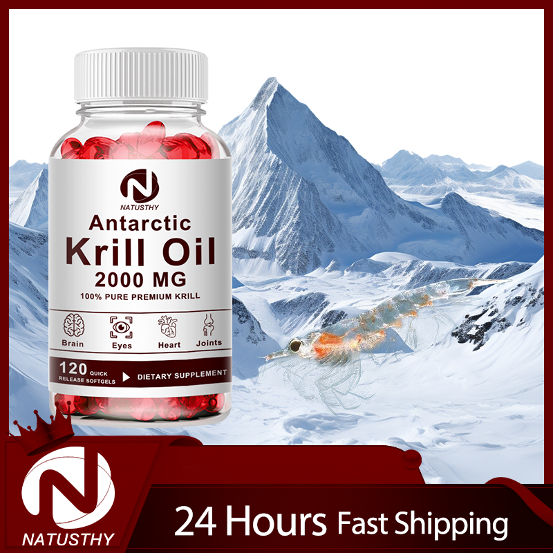Krill Oil Supplement - Antarctic Krill Oil 2000mg 120 Capsules,