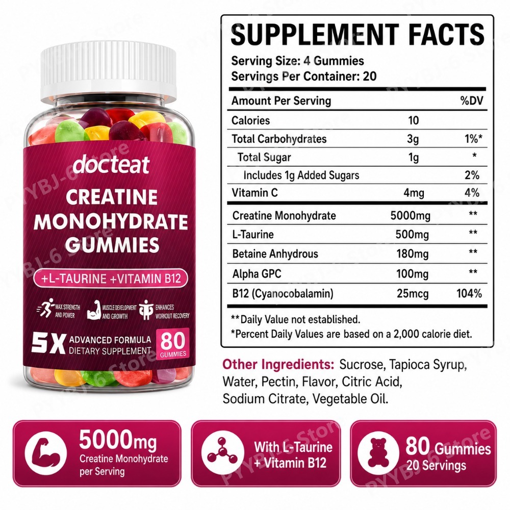 Creatine Monohydrate Gummies 8 - Nutrition & Fitness Hub 评论和价格