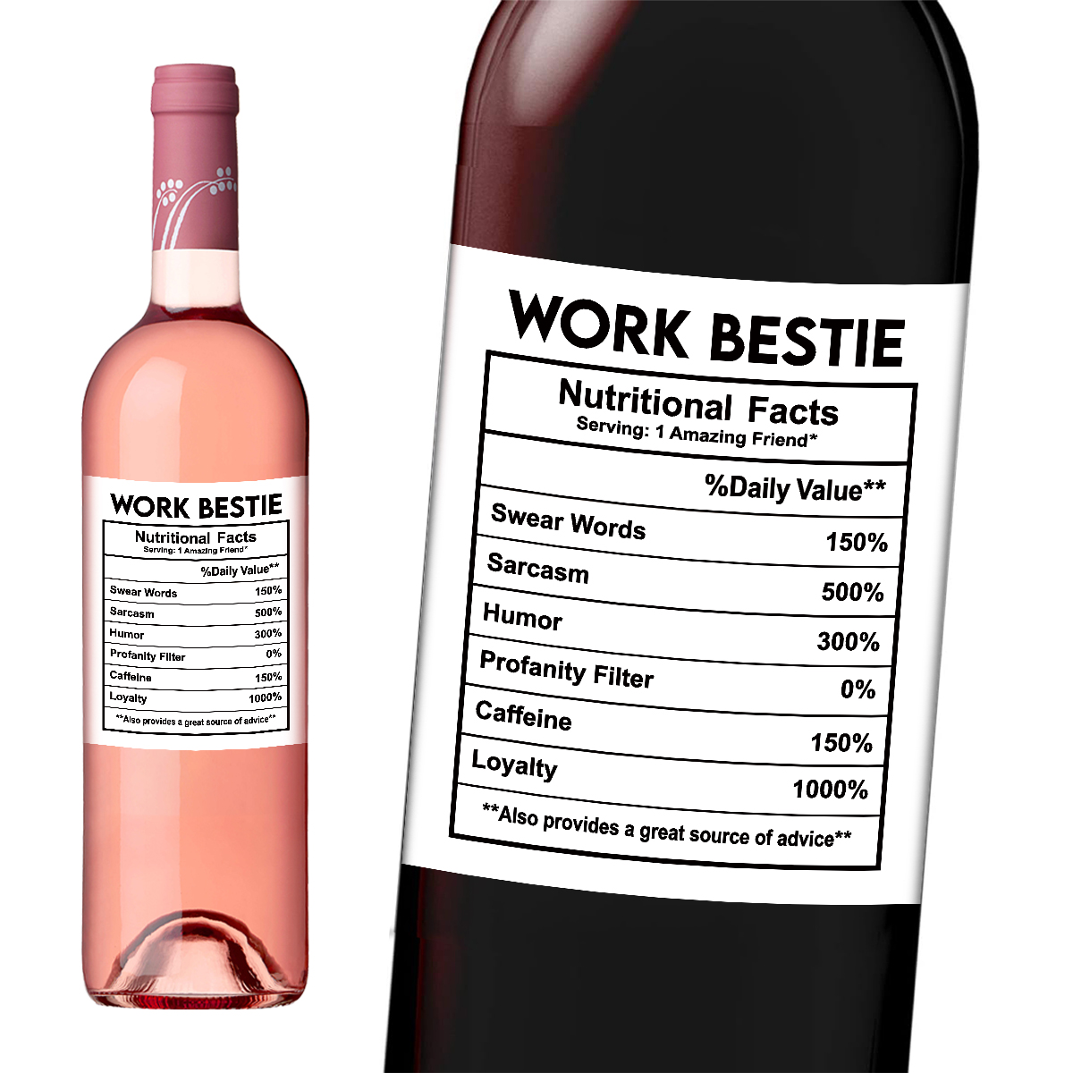 4pcs Funny Work Bestie Wine Bo - Nutrition & Fitness Hub 评论和价格