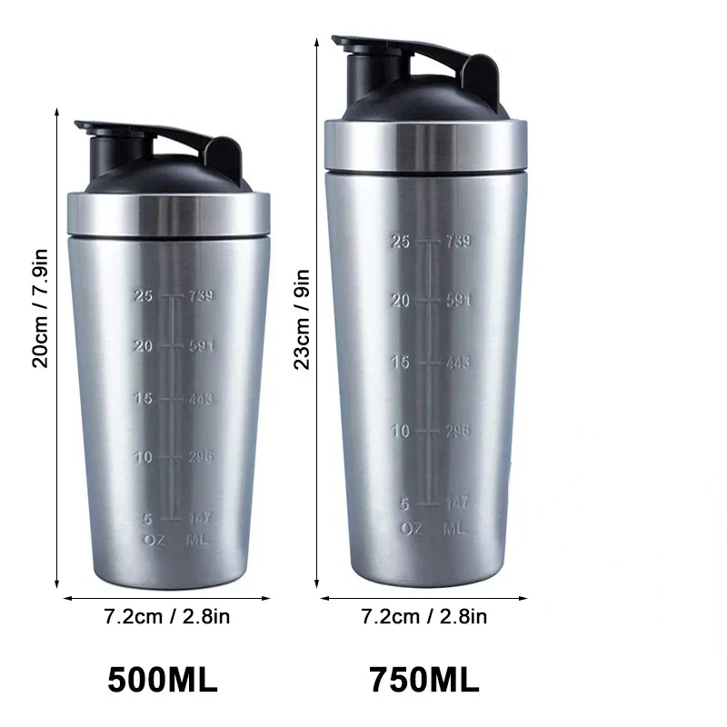 Stainless Steel Protein Shaker - Fitness With Nutrition 评论和价格