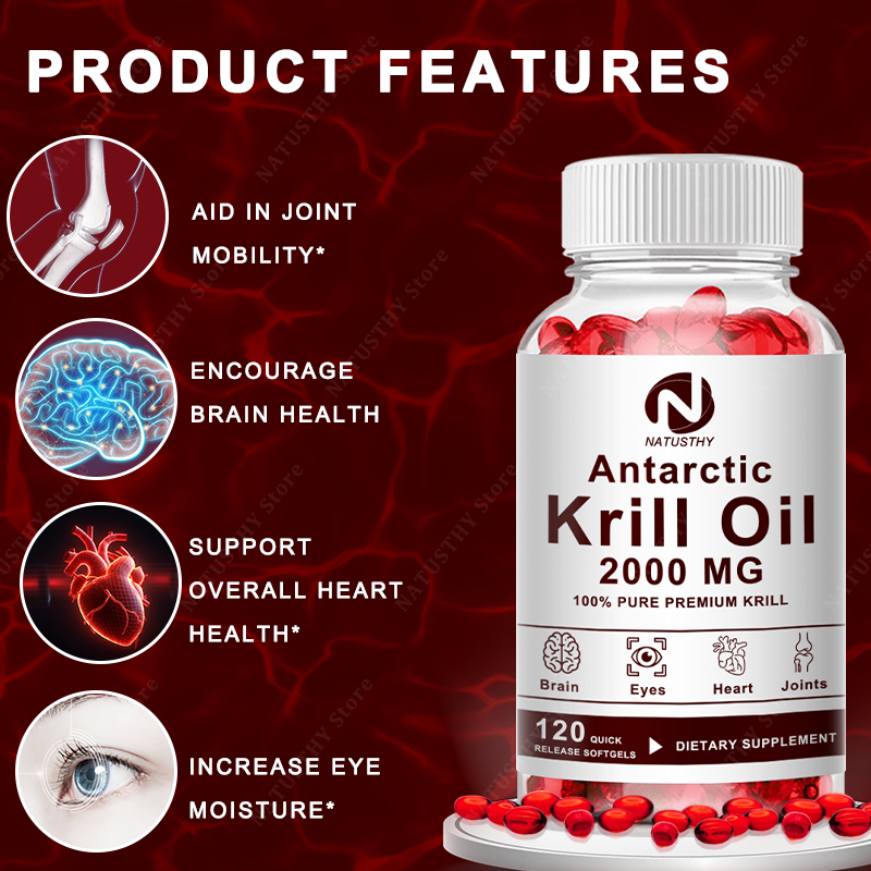 Antarctic Krill Oil 2000mg 120 - Krill Oil Supplement 评论和价格