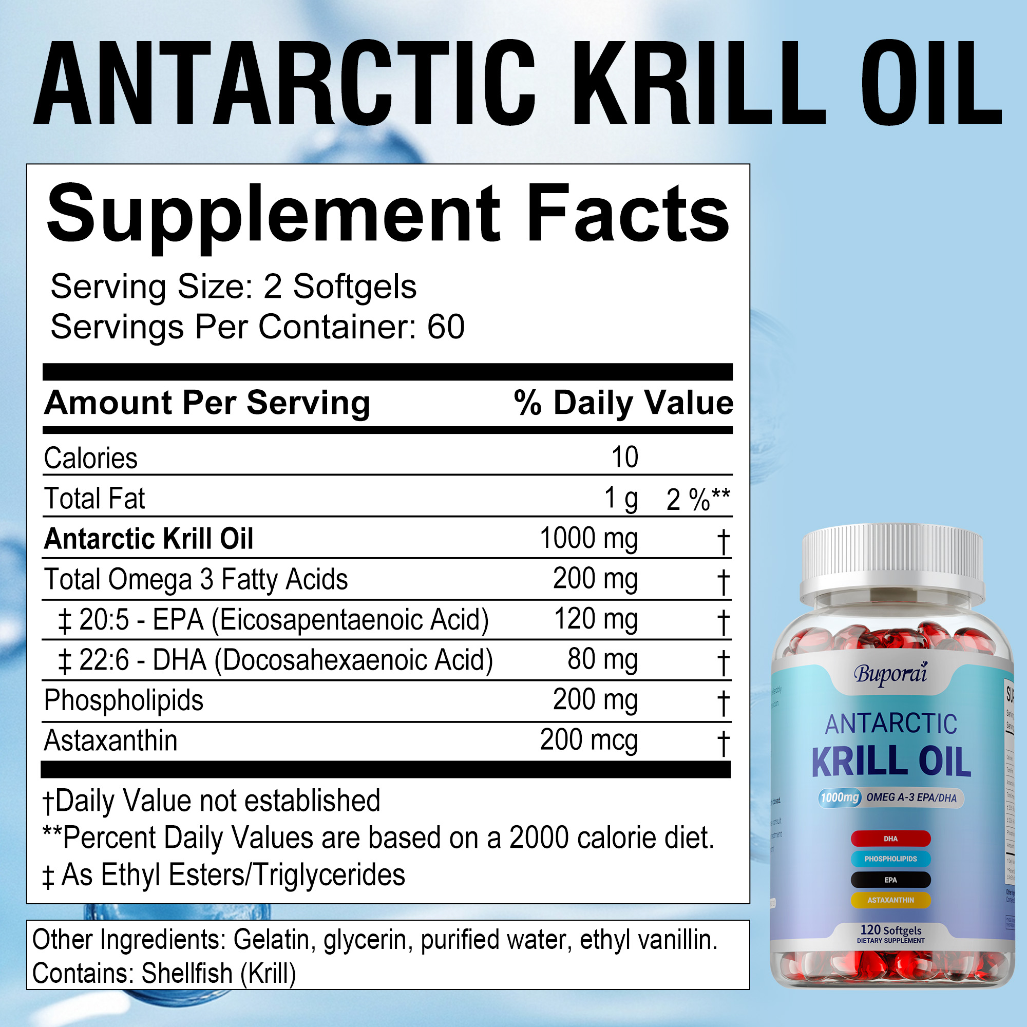 Antarctic Krill Oil Supplement - Krill Oil Supplement 评论和价格